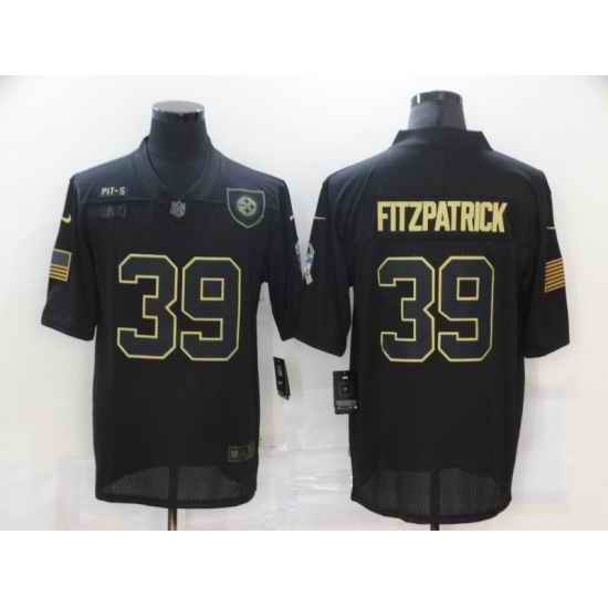 Nike Pittsburgh Steelers 39 Minkah Fitzpatrick Black 2020 Salute To Service Limited Jersey